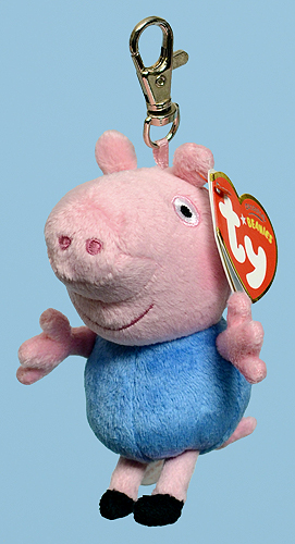 George (key-clip) - pig - Ty Beanie Babies