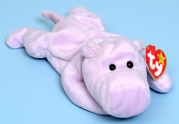 Happy (lavender) - hippopotamus - Ty Beanie Babies