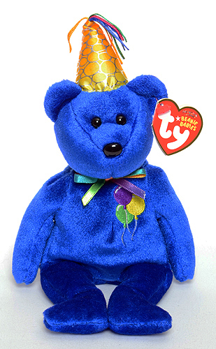 Happy Birthday (blue) - Bear - Ty Beanie Babies