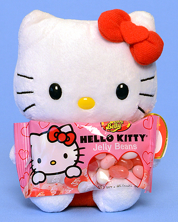 Hello Kitty (Jelly Belly, red bow) - Cat - Ty Beanie Babies