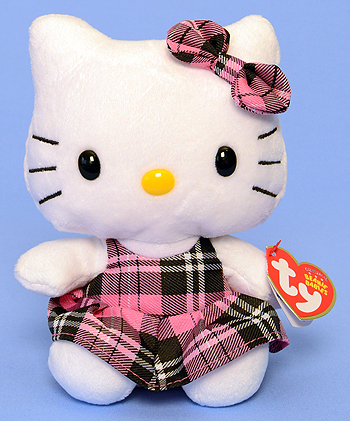 Hello Kitty (dark Tartan plaid) - cat - Ty Beanie Babies