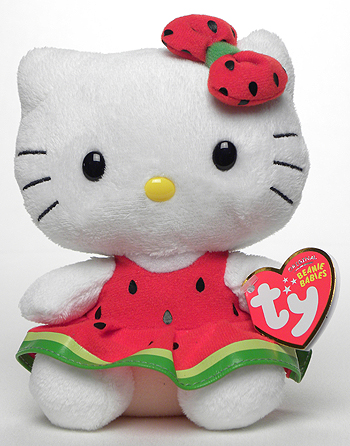 Hello Kitty (watermelon dress) - cat - Ty Beanie Babies