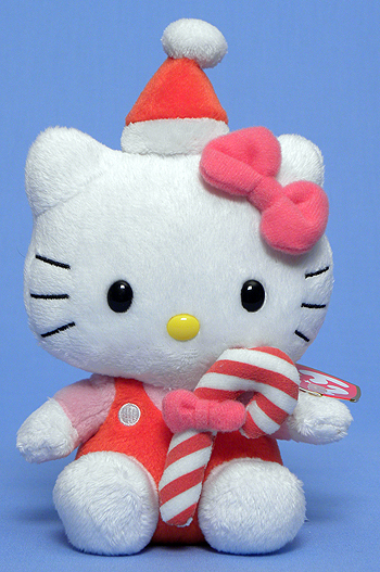 Hello Kitty (red candy cane) - Cat - Ty Beanie Babies