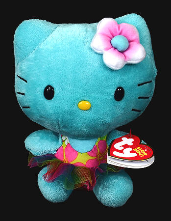 Hello Kitty (turquoise) - cat - Ty Beanie Babies