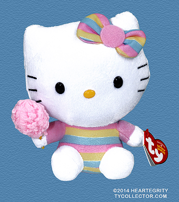 Hello Kitty (cotton candy) - cat - Ty Beanie Babies
