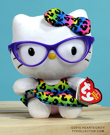 Hello Kitty (fashionista, purple glasses) - cat - Ty Beanie Babies