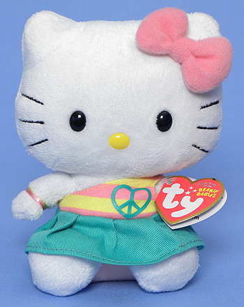 Hello Kitty (green peace outfit) - Cat - Ty Beanie Babies