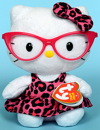 Hello Kitty (fashionista, pink glasses) - cat - Ty Beanie Babies