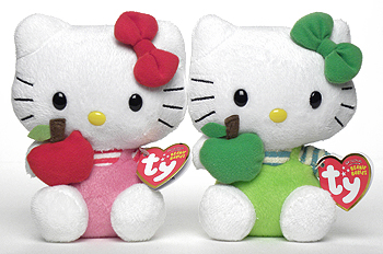 Hello Kitty red apple and green apple pair