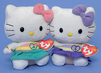 Hello Kitty peace dress pair (aqua and purple)