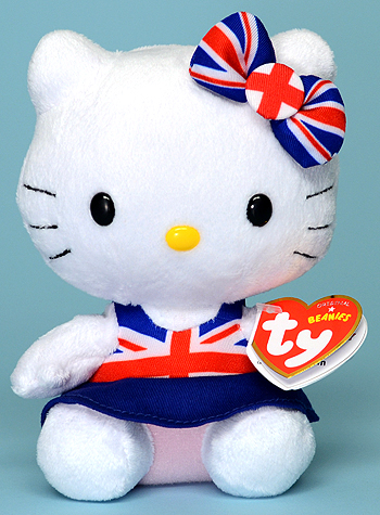 Hello Kitty (Union Jack dress) - cat - Ty Beanie Babies