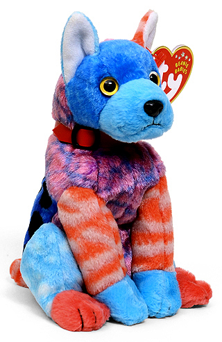Hodge-Podge (blue paws) - dog - Ty Beanie Babies