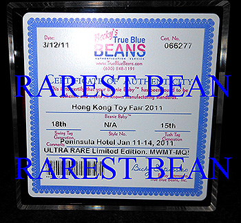 Hong Kong toy Fair 2011 - certificate of authenticity