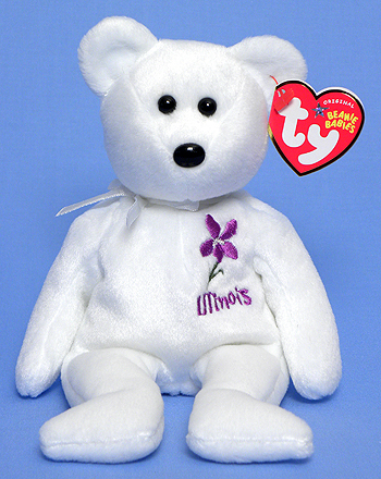 Illinois Violet - bear - Ty Beanie Babies