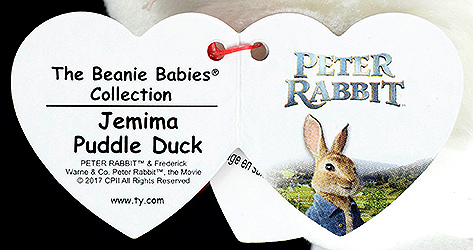 Jemima Puddle Duck - swing tag inside