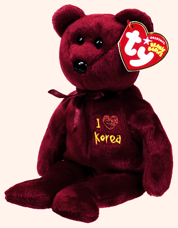 Korea (I love) - bear - Ty Beanie Baby
