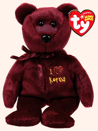 Korea - bear - Ty Beanie Babies