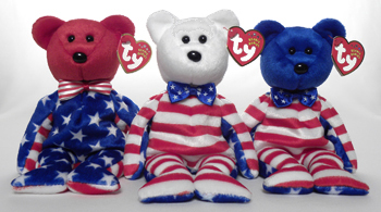 Liberty Bears - red, white and blue (US flag)