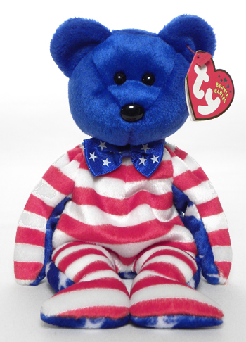 Liberty (blue head) - bear - Ty Beanie Babies