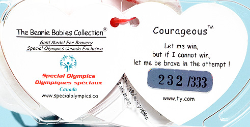 Courageous (Special Olympics exclusive - swing tag inside