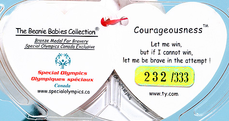 Courageousness (Special Olympics exclusive - swing tag inside