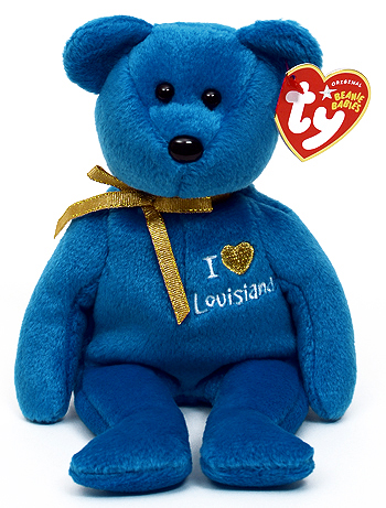 Louisiana (retail version) - bear - Ty Beanie Babies