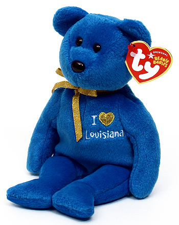 Louisiana (retail version) - bear -  Ty Beanie Babies