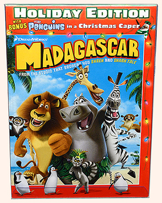 DVD movie Madagascar with Skipper Beanie Baby - back