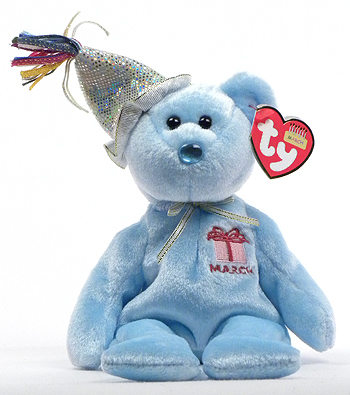 March (second birthday series) - bear - Ty Beanie Babies