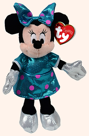 Minnie (teal dress, Disney Sparkle) - Ty Beanie Baby