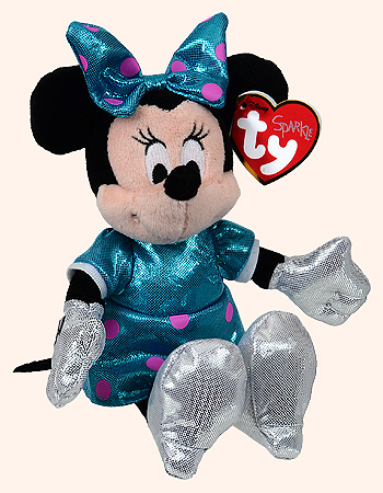 Minnie (teal dress, Disney Sparkle) - Ty Beanie Babies
