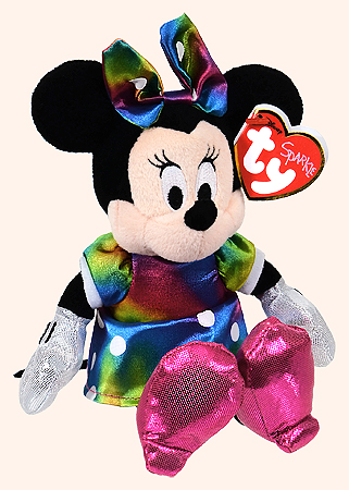 Minnie (tie-dye dress, Disney Sparkle) - Ty Beanie Babies