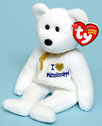 Mississippi (retail version) - bear - Ty Beanie Babies