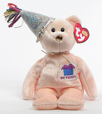 October (second birthday series) - bear - Ty Beanie Babies