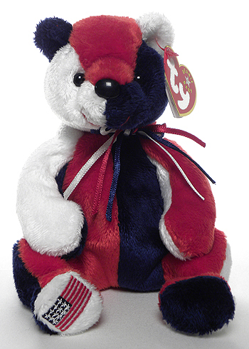 Patriot (flag on right foot) - bear - Ty Beanie Babies