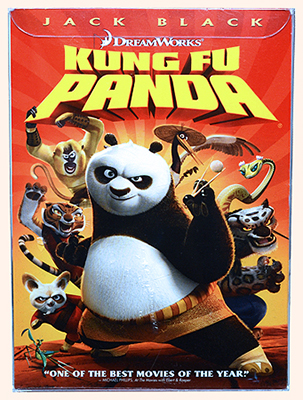 DVD movie Kung Fu Panda with Beanie Baby Po - back