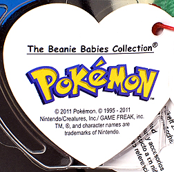 Pokemon Beanie Babies - swing tag inside left