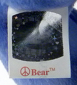 Peace Symbol Bear tush tag