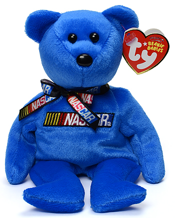 Racer (blue) - bear - Ty Beanie Babies