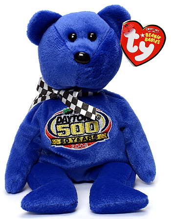 Racing Gold (blue) - bear - Ty Beanie Babies