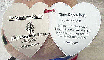 Chef Robuchon - swing tag inside