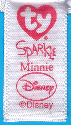 Disney Sparkle 2nd generation tush tag - front