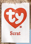 Scrat - original tush tag before sticker was applied