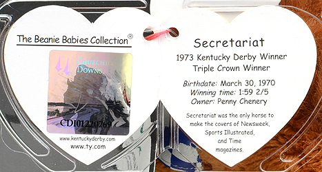 Secretariat (Kentucky Derby Store) - swing tag inside