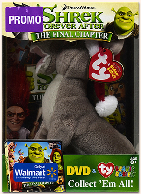 Shrek Forever After movie DVD gift set with Donkey - front