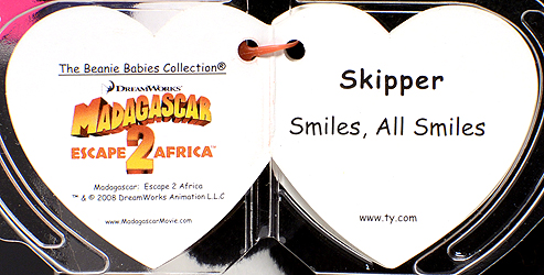 Skipper (style 40760, Madagascar 2) - swing tag inside