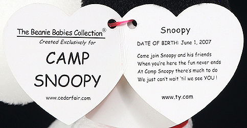 Snoopy (Camp Snoopy) - swing tag inside