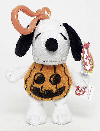 Snoopy Pumpkin (key-clip) - beagle - Ty Beanie Babies