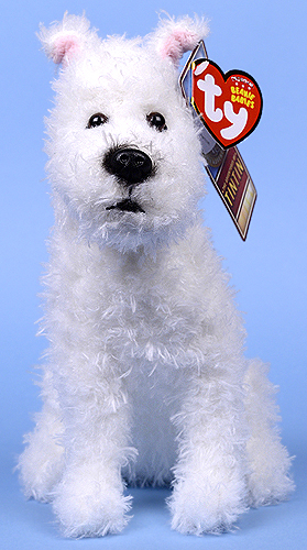 Snowy - cartoon character dog - Ty Beanie Babies