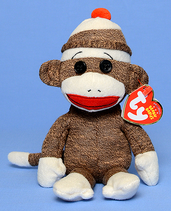 Socks the Sock Monkey (brown) - Ty Beanie Babies